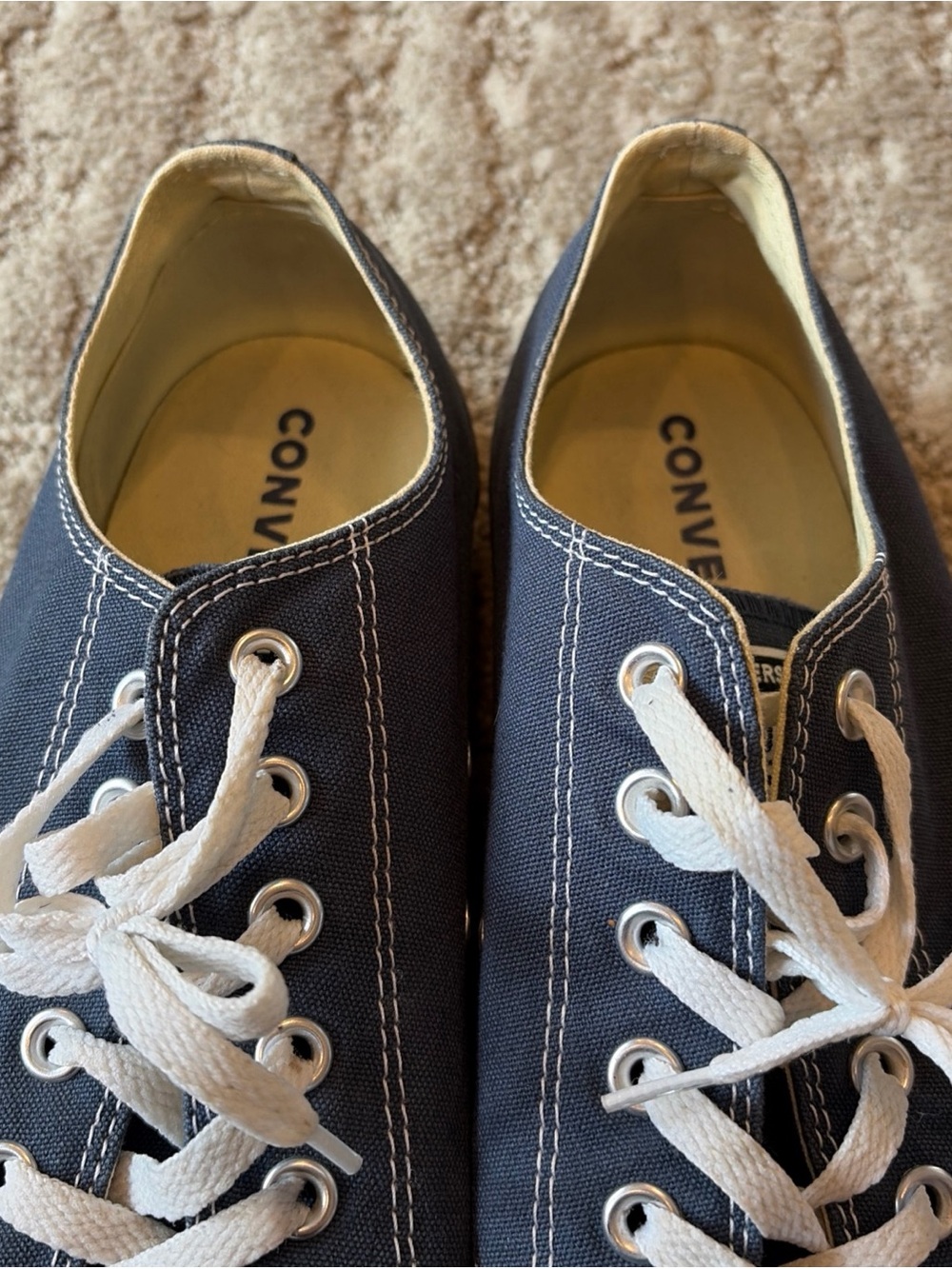 CONVERSE All Star Denim Blue/White Low Top Men’s Size 12 Sneakers - Picture 2 of 10